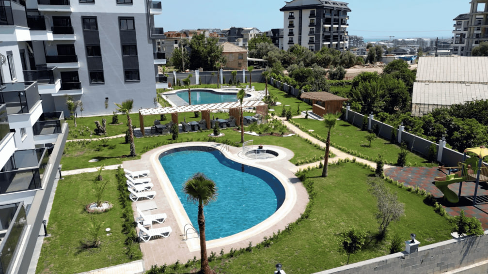 Image of 2+1 apartment with sea and mountain views in Avsallar